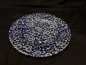 Queens Blue Ditsy Floral Dessert Salad Plate 7.5” x 7.5”  Shabby Cottage